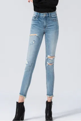 *AMBER MID RISE SKINNY JEANS LIGHT BLUE