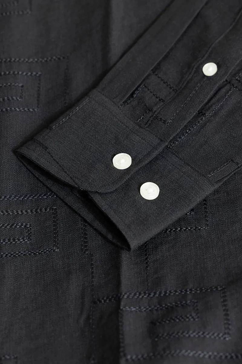 Artisanal Stitch Black Shirt