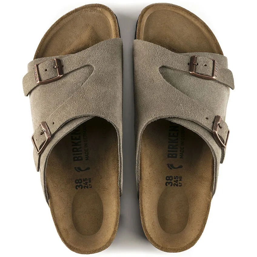 Birkenstock Taupe Zurich Suede Leather Sandal