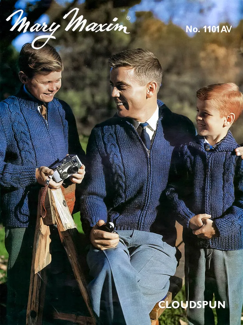 Boys' & Men's Cable Cardigans Pattern