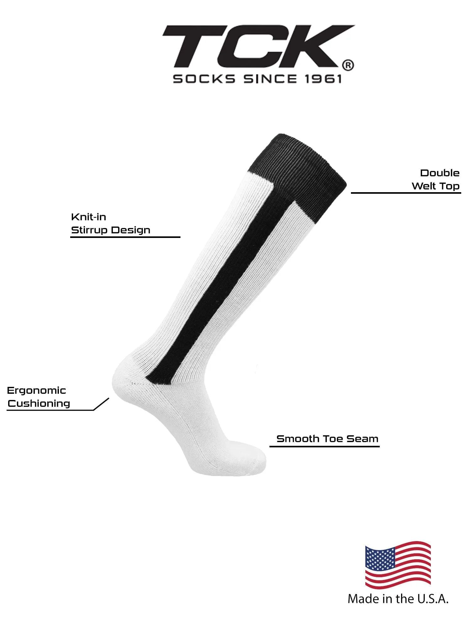 Classic 2-n-1 Softball and Baseball Stirrup Socks