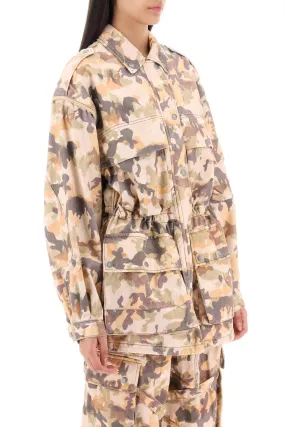 elize' jacket in cotton with camouflage pattern