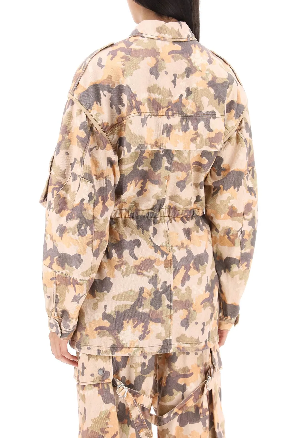 elize' jacket in cotton with camouflage pattern