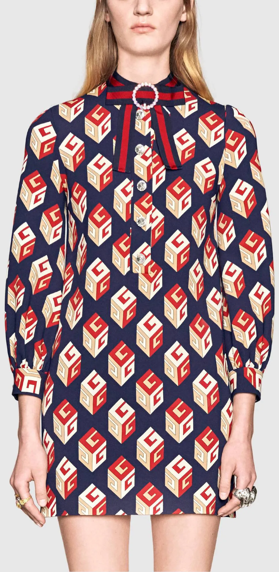 'GG Wallpaper' Print Dress