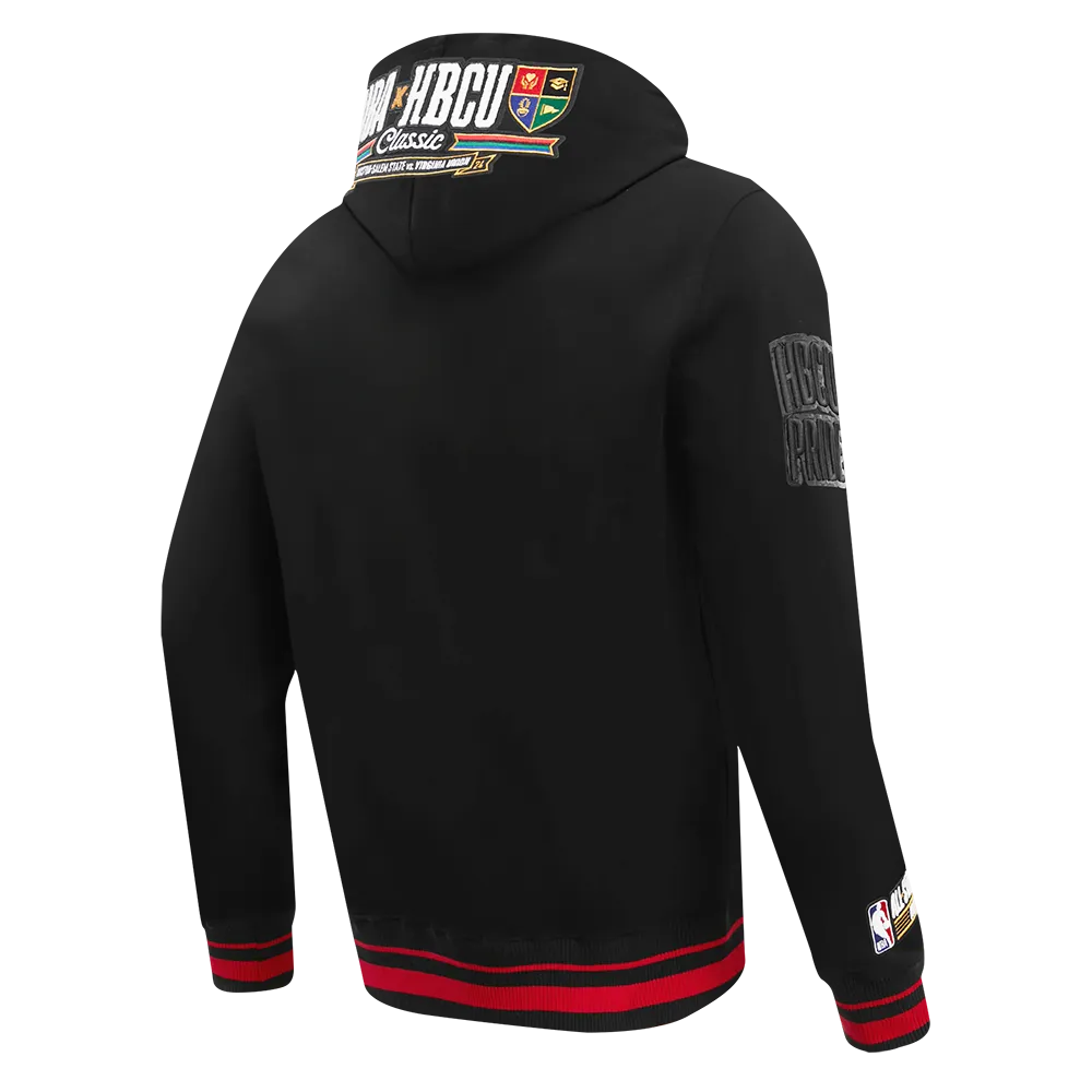 HBCU X NBA ALL STAR 2024 WINSTON-SALEM STATE UNIVERSITY MEN'S RIB PO HOODIE(BLACK/RED/BLACK)