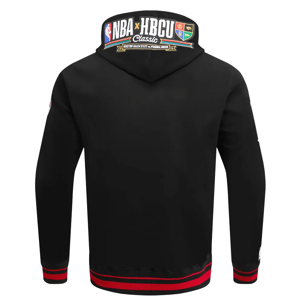 HBCU X NBA ALL STAR 2024 WINSTON-SALEM STATE UNIVERSITY MEN'S RIB PO HOODIE(BLACK/RED/BLACK)