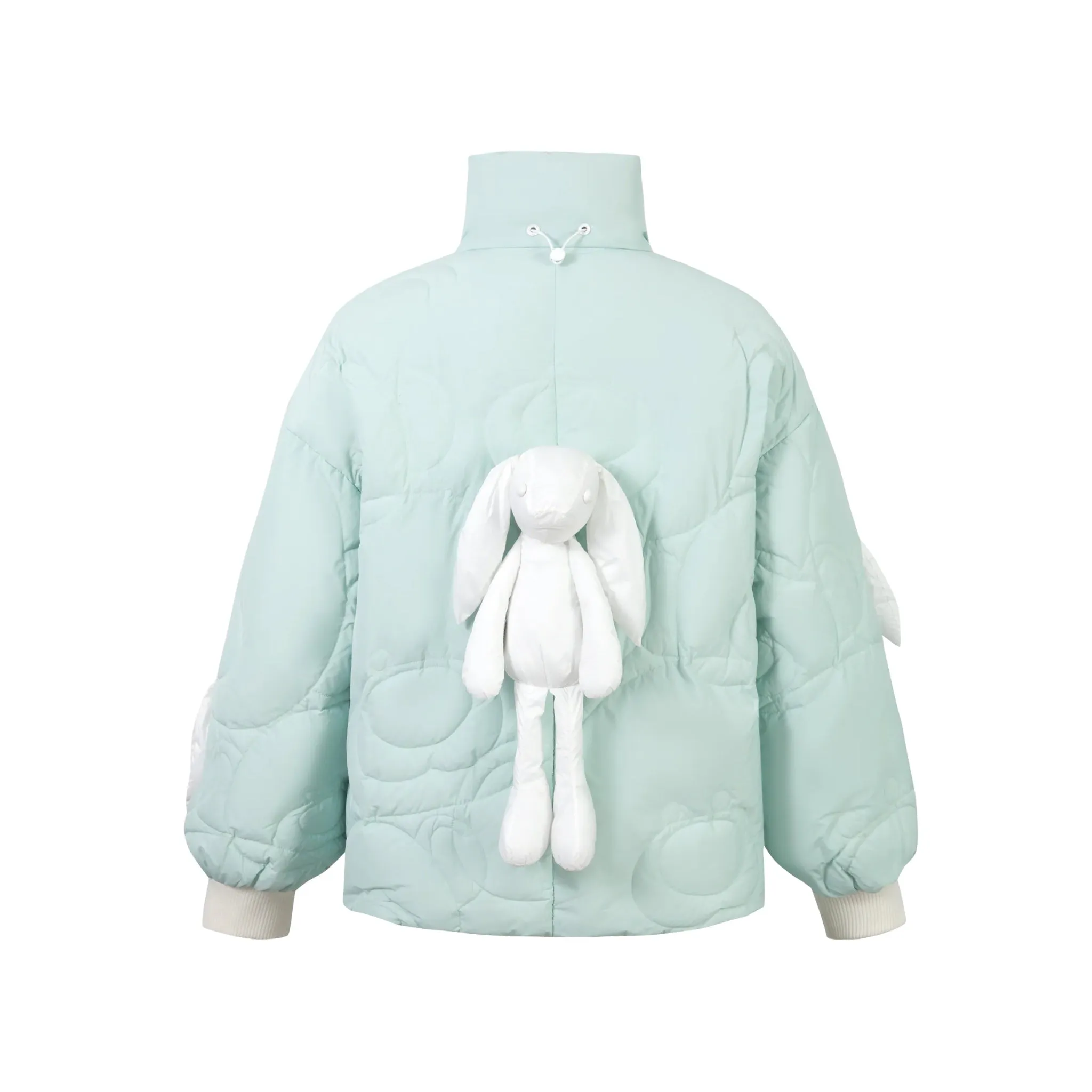 Hint Of Mint Doozoo Zip Dotted Line Down Jacket