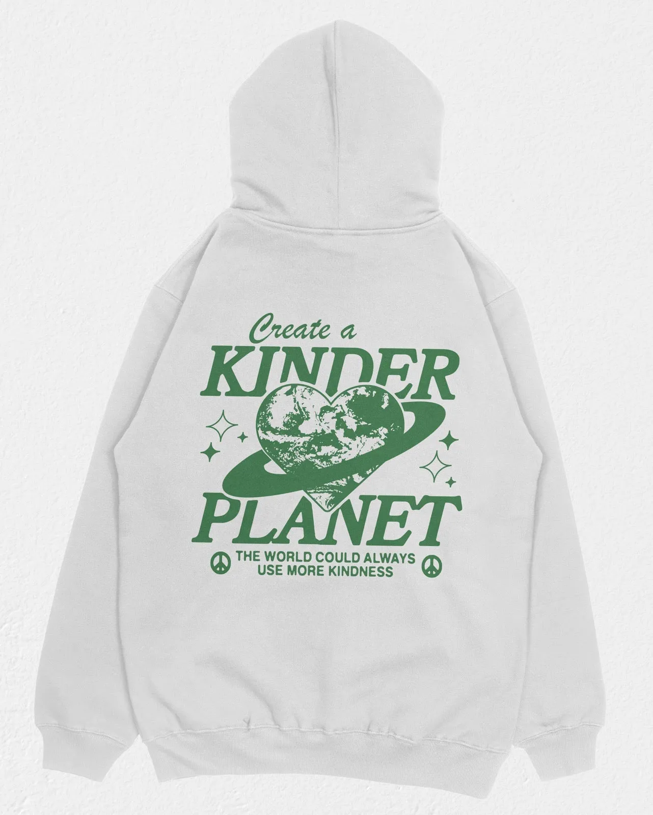 Kinder Planet Hoodie White