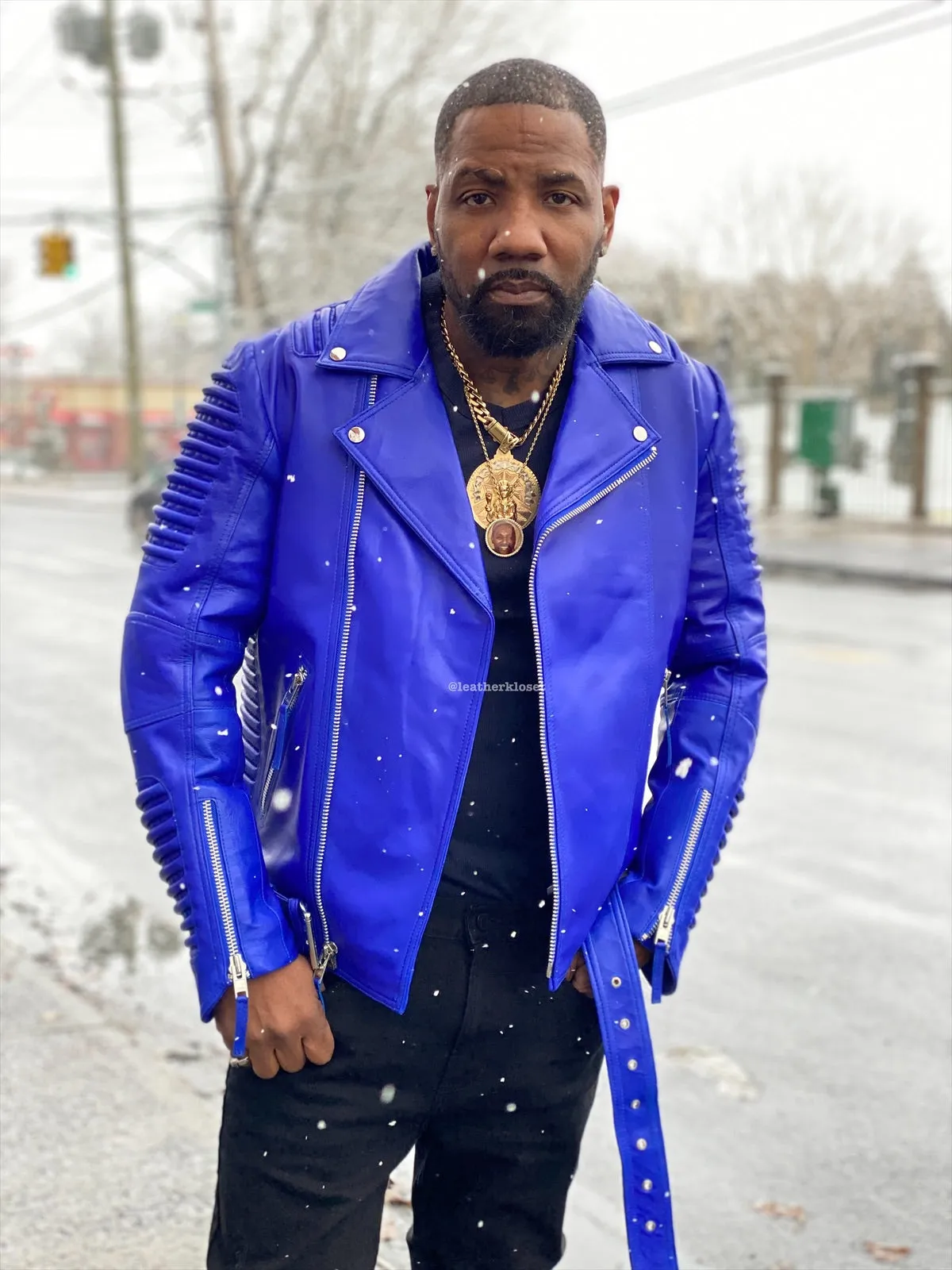 Men's Trey Biker Jacket [Royal Blue]