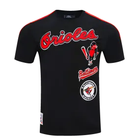 MLB BALTIMORE ORIOLES RETRO CLASSIC MEN'S STRIPED TOP (BLACK/ORANGE)