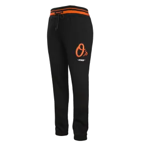 MLB BALTIMORE ORIOLES SCRIPT TAIL MEN'S RIB FLC SWEATPANT (BLACK/ORANGE)