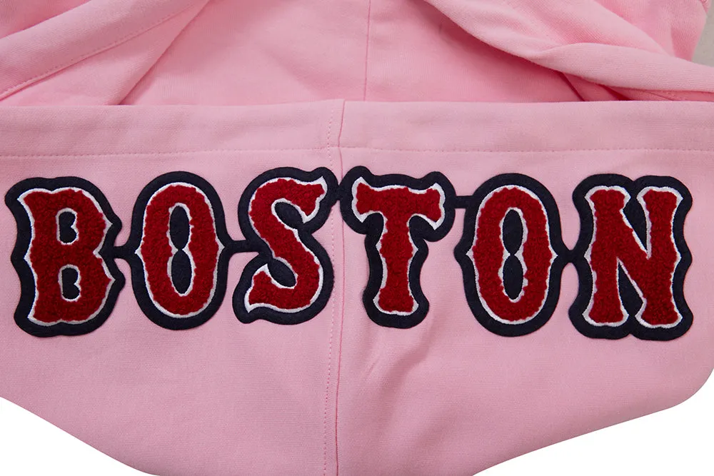 MLB BOSTON RED SOX CLASSIC CHENILLE MEN'S PO HOODIE (PINK)