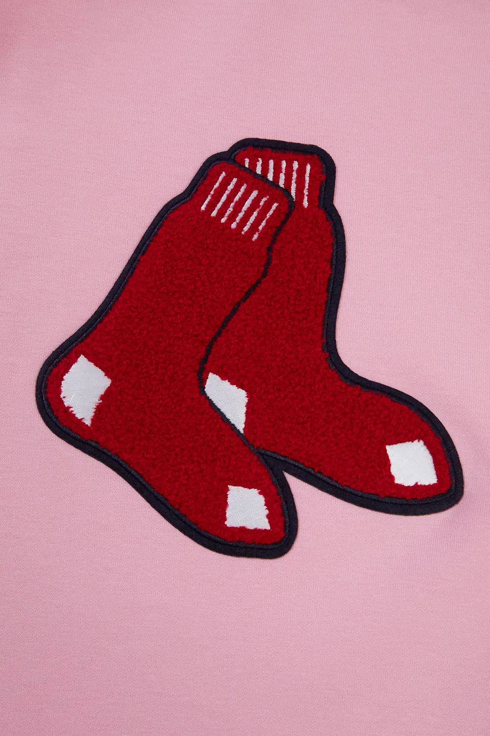 MLB BOSTON RED SOX CLASSIC CHENILLE MEN'S PO HOODIE (PINK)