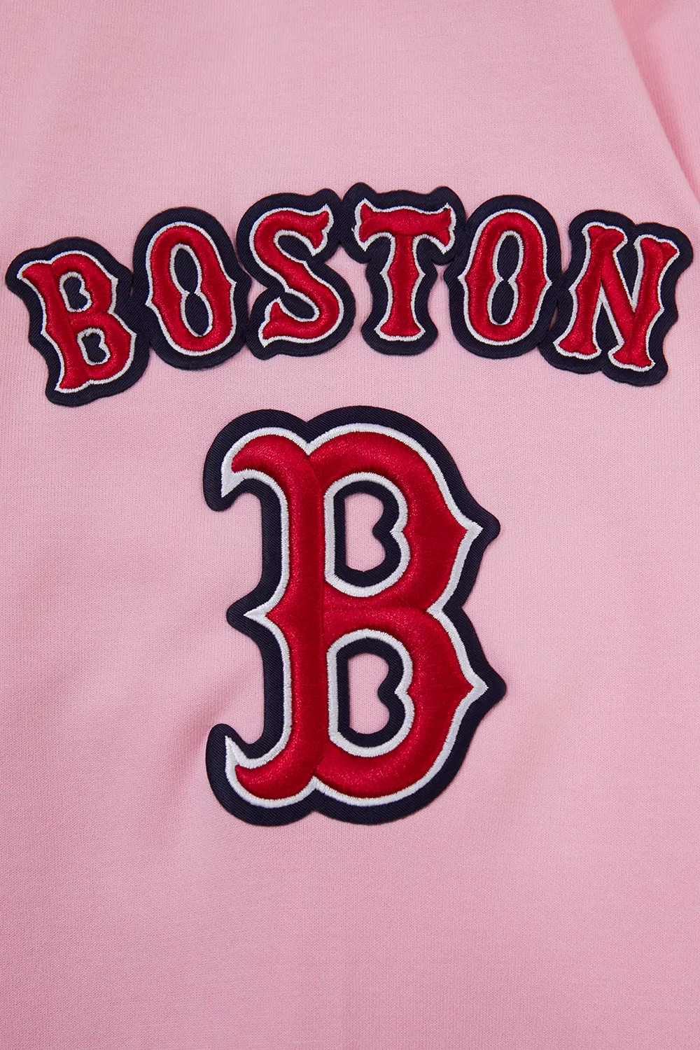 MLB BOSTON RED SOX CLASSIC CHENILLE MEN'S PO HOODIE (PINK)