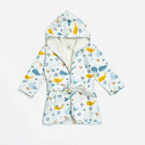 Ocean Baby Hooded Bathrobe (Organic Cotton)