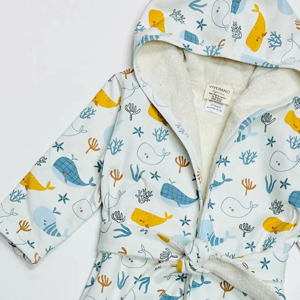 Ocean Baby Hooded Bathrobe (Organic Cotton)