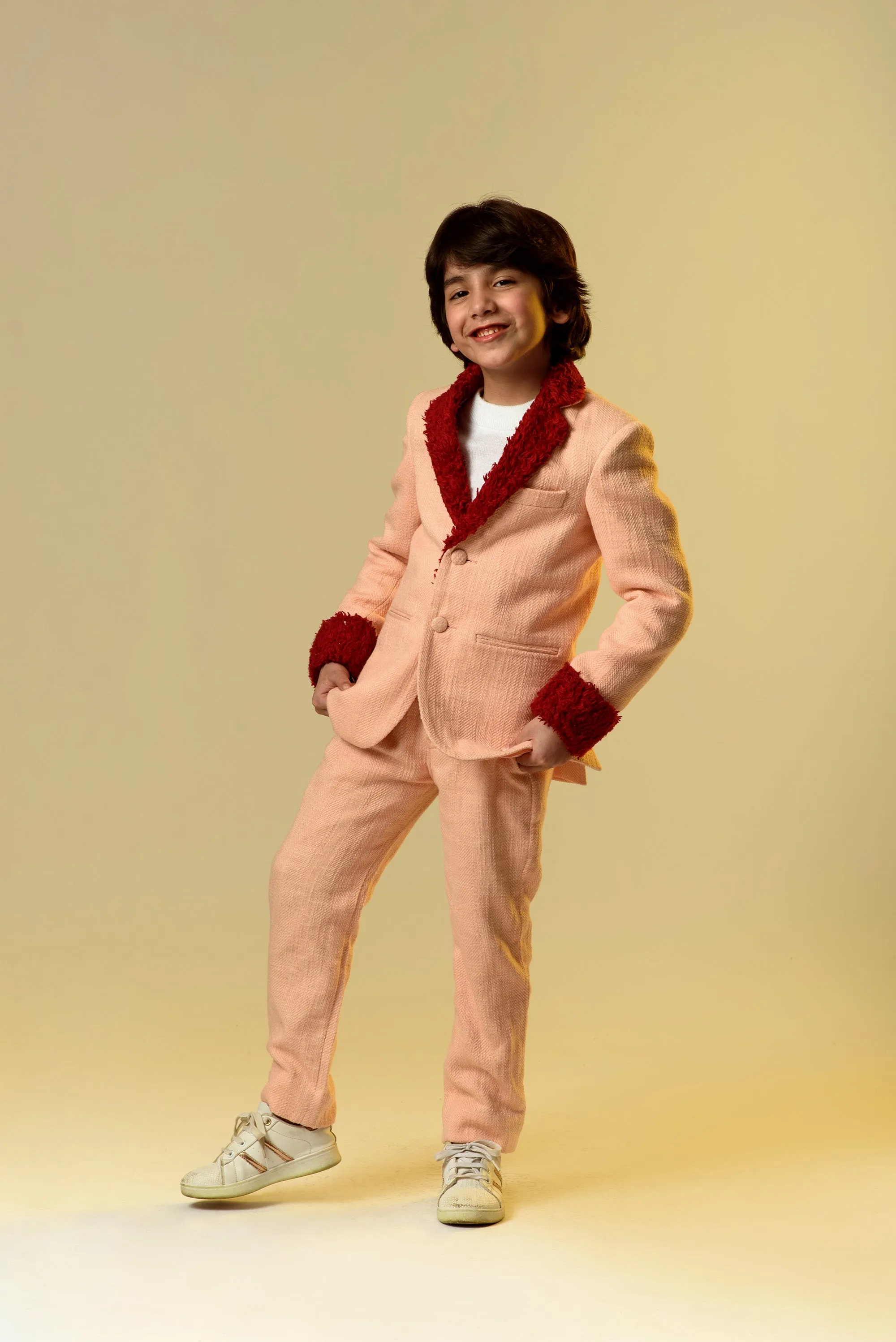 Resolute Everyday- Cotton Slub Blazer & Trouser Set For Boys