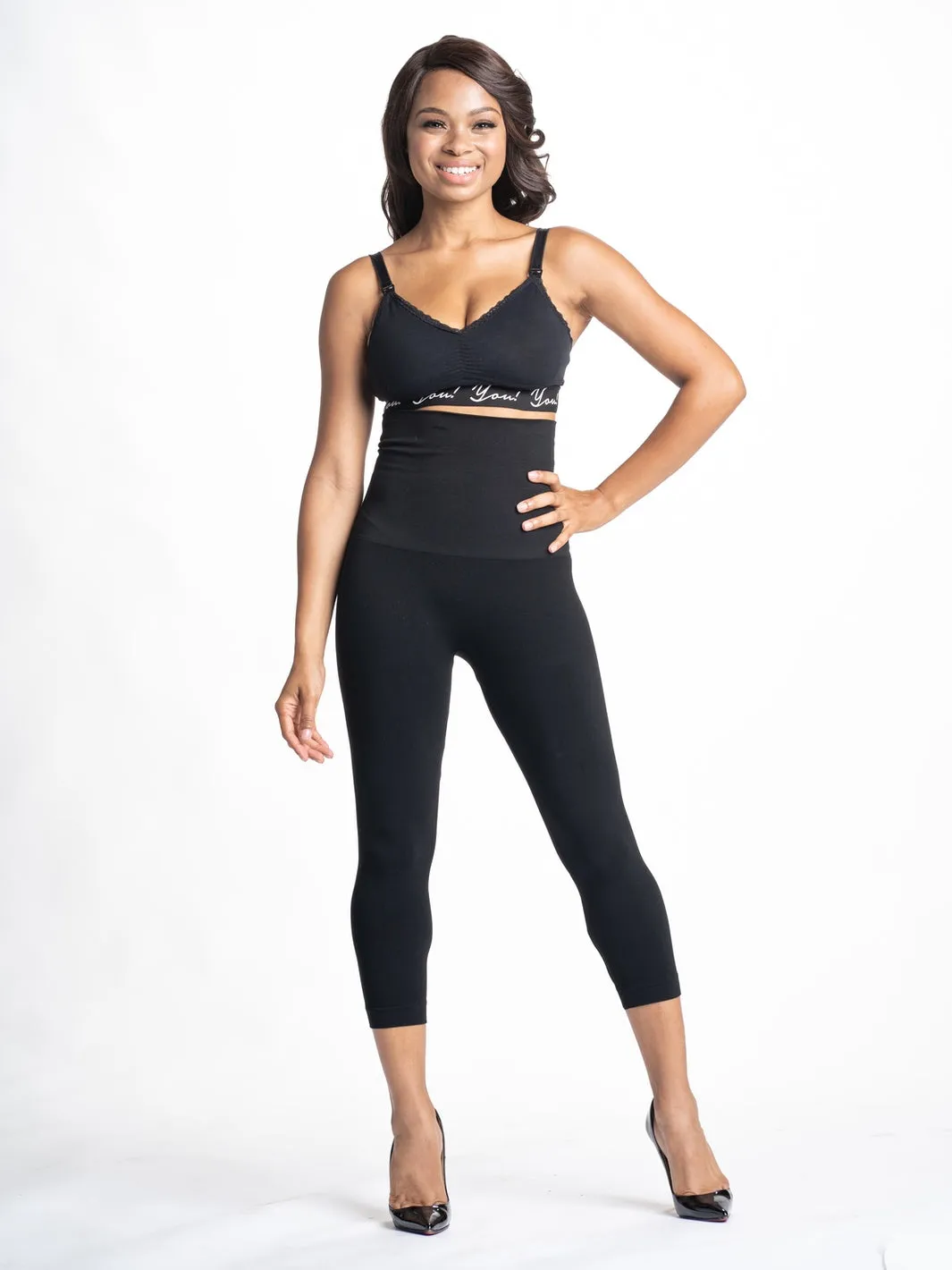 Snapback™ Postpartum Crop Leggings - Black