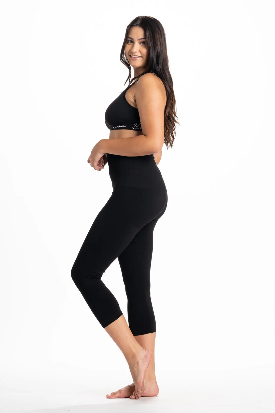 Snapback™ Postpartum Crop Leggings - Black