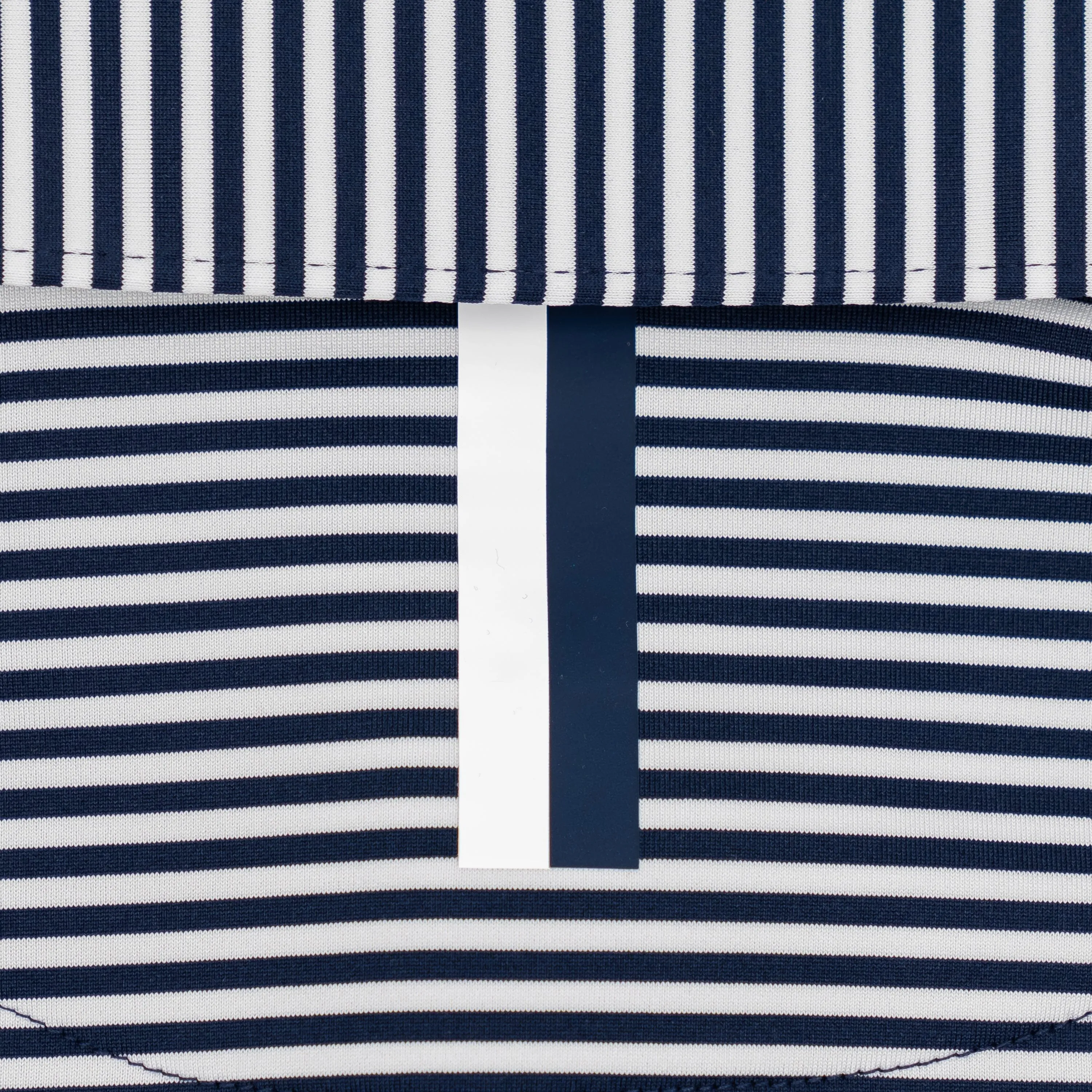 Fleet Navy/White Performance Polo - The Birdie Stripe Design