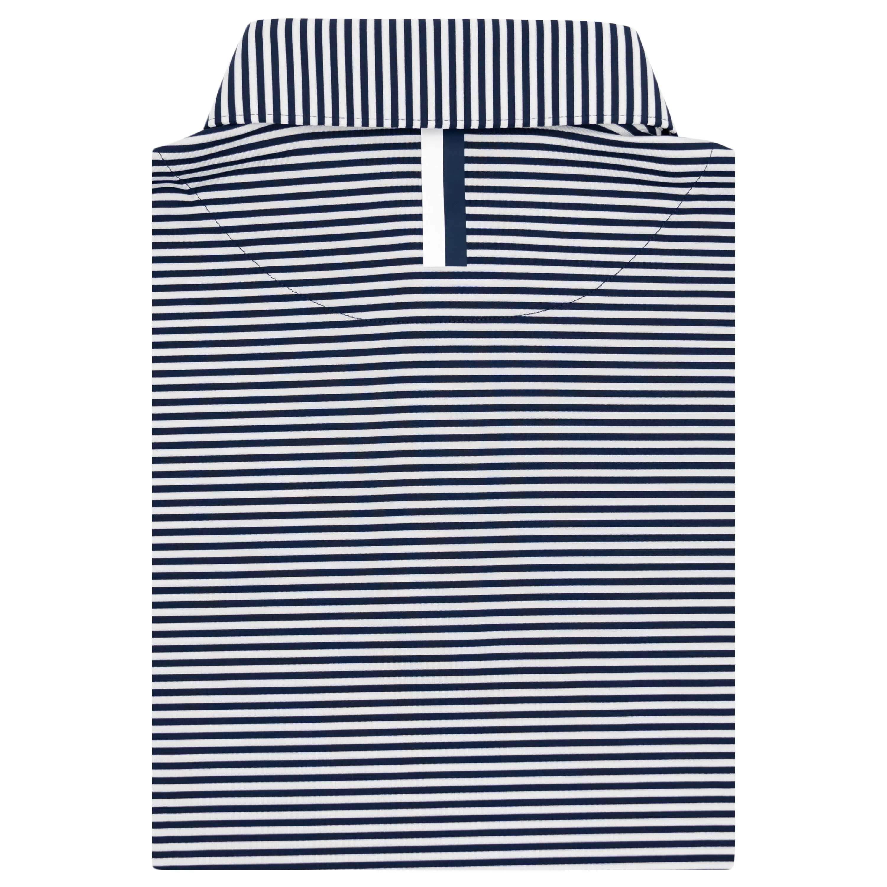 Fleet Navy/White Performance Polo - The Birdie Stripe Design